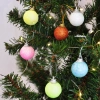 USLUCAN ALIŞVERİŞ Simli Asorti Ağaç Süsleme Topları 12li - 3cm -