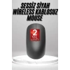 USLUCAN ALIŞVERİŞ Siyah Kablosuz Mouse Wireless Mouse Minimal Tasarım