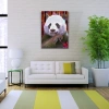 USLUCAN ALIŞVERİŞ Suluboya Tekniğinde Panda Görseli Kanvas Tablo 50 x 70