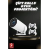 USLUCAN ALIŞVERİŞ Taşınabilir Android Projeksiyon Ayaklı Çift Kollu 4K Çözünürlüklü Sinema Projeksiyonu
