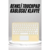 USLUCAN ALIŞVERİŞ Touchpad Uyumlu Bluetooth Klavye Slim Kablosuz Wifi Q Klavye