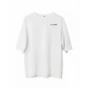 USLUCAN ALIŞVERİŞ Unisex Bisiklet Yaka Baskılı Oversize T-Shirt - Beyaz