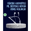 USLUCAN ALIŞVERİŞ USB Şarjlı Uzun Ömürlü Boyun Askılı Bluetooth Kulaklık