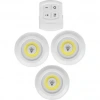 USLUCAN ALIŞVERİŞ Uzaktan Kumandalı Yapışkanlı 3lü Led Spot Lamba