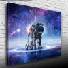 USLUCAN ALIŞVERİŞ Uzaydaki Astronot Kanvas Tablo 50 x 70