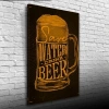 USLUCAN ALIŞVERİŞ Water Drink Sarı Siyah Poster Kanvas Tablo 50 x 70