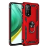USLUCAN ALIŞVERİŞ Xiaomi Mi 10T Pro Kılıf Sofya Yüzüklü Silikon Kapak - Kırmızı