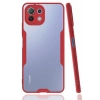 USLUCAN ALIŞVERİŞ Xiaomi Mİ 11 Lite Kılıf Platin Silikon - Kırmızı