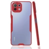 USLUCAN ALIŞVERİŞ Xiaomi Mİ 11 Lite Kılıf Platin Silikon - Kırmızı