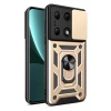 USLUCAN ALIŞVERİŞ Xiaomi Poco M6 Pro 4G Kılıf Pars Lens Yüzüklü Silikon - Gold