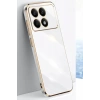 USLUCAN ALIŞVERİŞ Xiaomi Poco X6 Pro Kılıf Volet Silikon - Beyaz