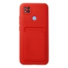 USLUCAN ALIŞVERİŞ Xiaomi Redmi 9C Kılıf Kelvin Kartvizitli Silikon - Kırmızı