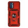 USLUCAN ALIŞVERİŞ Xiaomi Redmi Note 10 Kılıf Pars Lens Yüzüklü Silikon - Kırmızı