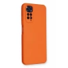 USLUCAN ALIŞVERİŞ Xiaomi Redmi Note 11 Kılıf Nano içi Kadife Silikon - Turuncu