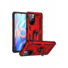 USLUCAN ALIŞVERİŞ Xiaomi Redmi Note 11T Kılıf Sofya Yüzüklü Silikon Kapak - Kırmızı