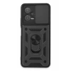 USLUCAN ALIŞVERİŞ Xiaomi Redmi Note 12 5G Kılıf Pars Lens Yüzüklü Silikon - Siyah