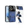 USLUCAN ALIŞVERİŞ Xiaomi Redmi Note 12 Pro 5G Kılıf Joy Lens Standlı Kapak - Mor