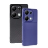 USLUCAN ALIŞVERİŞ Xiaomi Redmi Note 13 Pro 4G Kılıf Auto Focus Karbon Kapak - Lacivert
