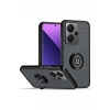 USLUCAN ALIŞVERİŞ Xiaomi Redmi Note 13 Pro Plus Kılıf Montreal Yüzüklü Silikon Kapak - Siyah