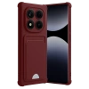 USLUCAN ALIŞVERİŞ Xiaomi Redmi Note 14 Pro 4G Kelvin Kartvizitli Silikon - Bordo