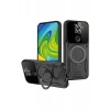 USLUCAN ALIŞVERİŞ Xiaomi Redmi Note 9 Joy Lens Standlı Kapak - Siyah