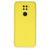 USLUCAN ALIŞVERİŞ Xiaomi Redmi Note 9 Kılıf Nano içi Kadife Silikon - Sarı