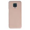 USLUCAN ALIŞVERİŞ Xiaomi Redmi Note 9 Pro Kılıf Nano içi Kadife Silikon - Pudra