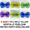 USLUCAN ALIŞVERİŞ Yeşilçam Retro Parti Gözlükleri 6 Adet