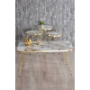 USLUCAN ALIŞVERİŞ Zigon Sehpa Ve Orta Sehpa Kr Set Gold Efes Tel