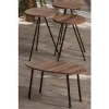 USLUCAN ALIŞVERİŞ Zigon Sehpa Ve Orta Sehpa Set Metal Elips Ceviz