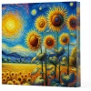 Van Gogh 4 Ayçiçekleri - Çizgisiz Yan Boyamalı Defter