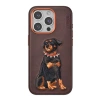 Venco  İphone 15 Pro Perma Desenli Kapak - Koyu Kahve