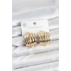 Vintage Model 316L Çelik Gold Renk Kadın Küpe 5886