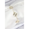 VIP Pirinç Yonca Model Gold Renk Kadın Bileklik - TJ-BB7783