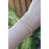 Vip Seri Pirinç Zirkon Taşlı Gold Renk Damla Model Bileklik - TJ-BB6077