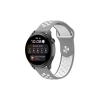 Watch 20mm Spor Delikli Kordon - Gri-beyaz