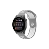 Watch 20mm Spor Delikli Kordon - Gri-beyaz