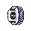 Watch 42mm Ayarlı Delikli Silikon Kordon - Lacivert-beyaz