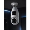 Wi-Fi Ampul Kamera Sistemi Gece Görüşlü Çift Lens