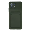 Xiaomi Mi 11 Kılıf Kelvin Kartvizitli Silikon - Koyu Yeşil