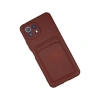 Xiaomi Mi 11 Lite Kılıf Kelvin Kartvizitli Silikon - Bordo
