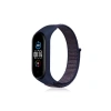 Xiaomi Mi Band 4 Hasırlı Cırtcırtlı Kordon - Lacivert-mor