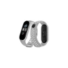 Xiaomi Mi Band 6 Spor Delikli Kordon - Gri-kırmızı
