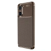 Xiaomi Poco X7 Pro Kılıf Auto Focus Karbon Kapak - Kahverengi