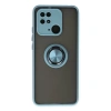 Xiaomi Redmi 10c Kılıf Montreal Yüzüklü Silikon Kapak - Buz Mavi