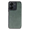 Xiaomi Redmi 13c Kılıf Flip Cover - Koyu Yeşil