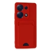 Xiaomi Redmi Note 13 Pro 4g Kılıf Kelvin Kartvizitli Silikon - Kırmızı