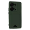 Xiaomi Redmi Note 13 Pro 4g Kılıf Kelvin Kartvizitli Silikon - Koyu Yeşil
