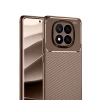 Xiaomi Redmi Note 14 Pro 5g Kılıf Auto Focus Karbon Kapak - Kahverengi