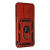 Xiaomi Redmi Note 8 Pro Kılıf Pars Lens Yüzüklü Silikon - Kırmızı